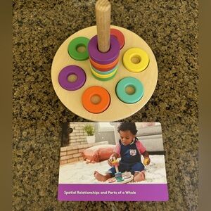 Lovevery Flexible Wooden Stacker, from the Babbler Play Kit